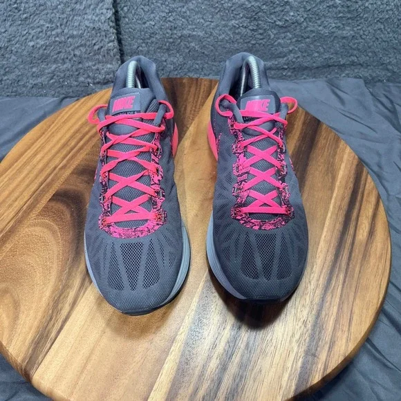 Nike LunarGlide 6 Women's Running Shoes Dark Gray Pink Athletic Sneakers Size 9 - Picture 10 of 12